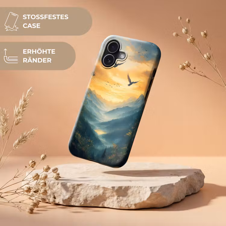 Vogels - Zon - Bomen - Groen Toughcase MagSafe Apple iPhone 17 klein -USP_RandenV_DE