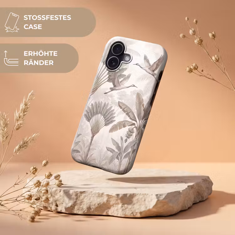 Vogel - Tropisch - Jungle - Natuur - Beige Toughcase MagSafe Apple iPhone 17 klein -USP_RandenV_DE