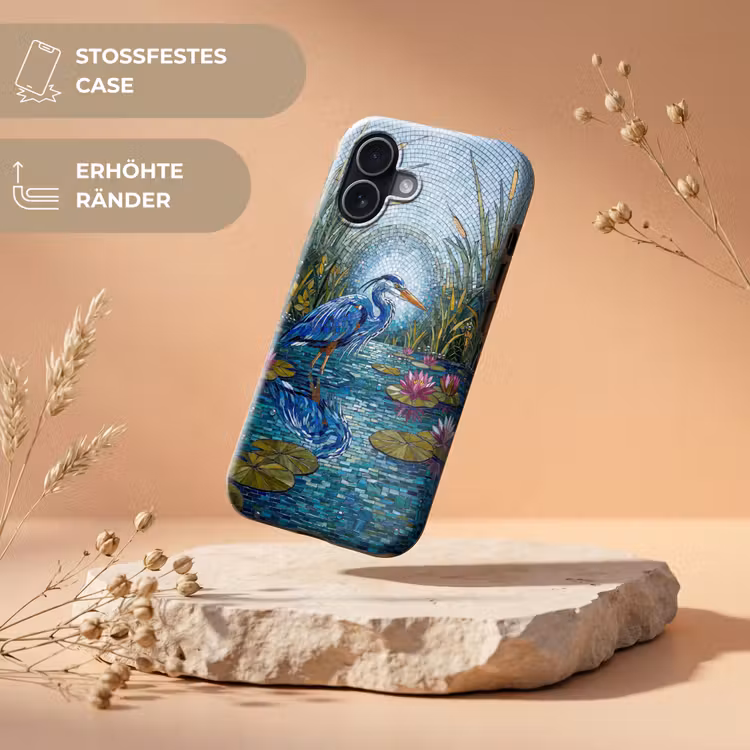Vogel - Water - Natuur - Abstract - Blauw Toughcase MagSafe Apple iPhone 17 klein -USP_RandenV_DE
