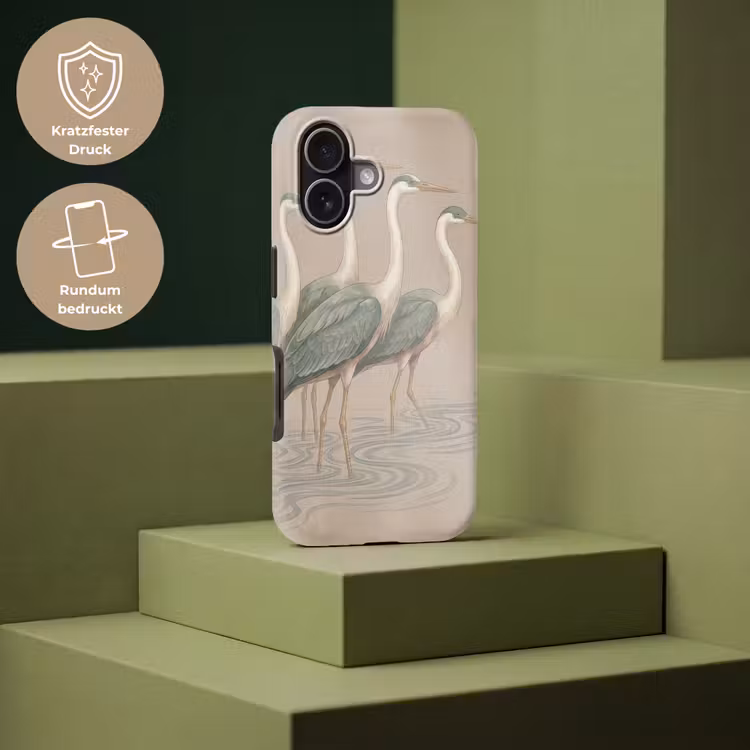 Vogel - Water - Natuur - Vintage Toughcase MagSafe Apple iPhone 17 klein -USP_PrintM_DE
