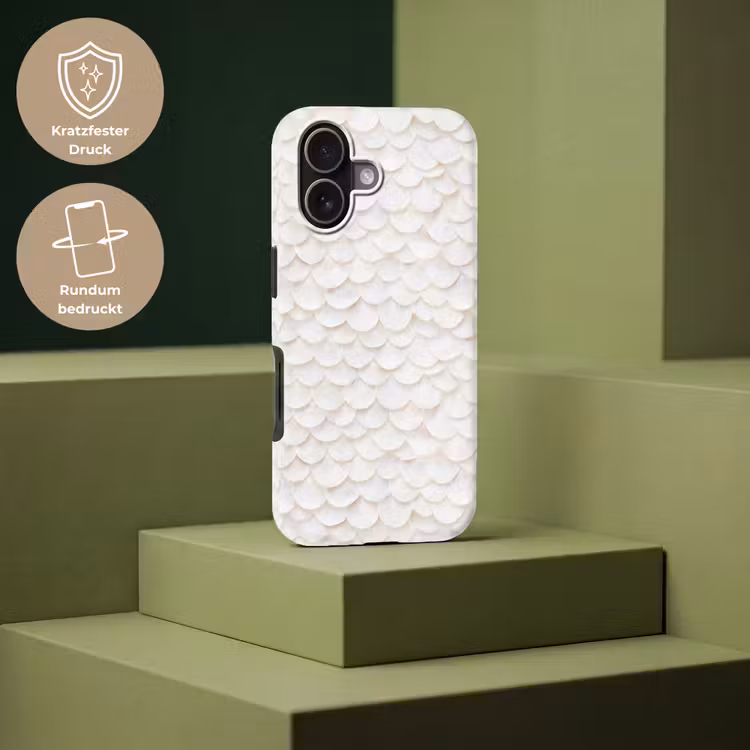 Schubben - Wit - Elegant Toughcase MagSafe Apple iPhone 17 klein 1017 -USP_PrintM_DE