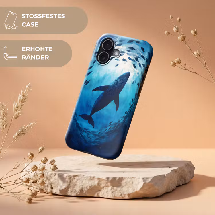 Walvis - Vissen - Donkerblauw Toughcase MagSafe Apple iPhone 17 klein -USP_RandenV_DE