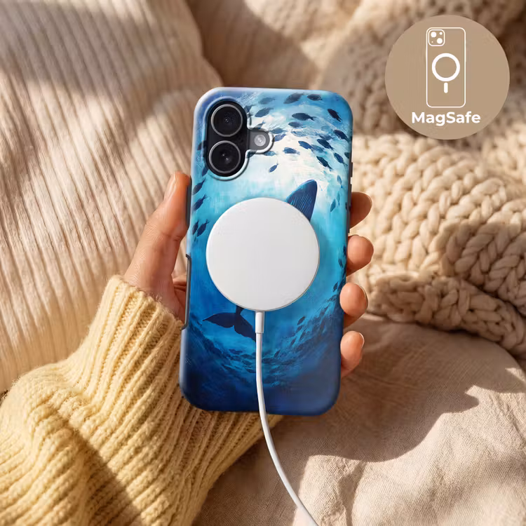 Walvis - Vissen - Donkerblauw Toughcase MagSafe Apple iPhone 17 klein -USP_MagsafeV