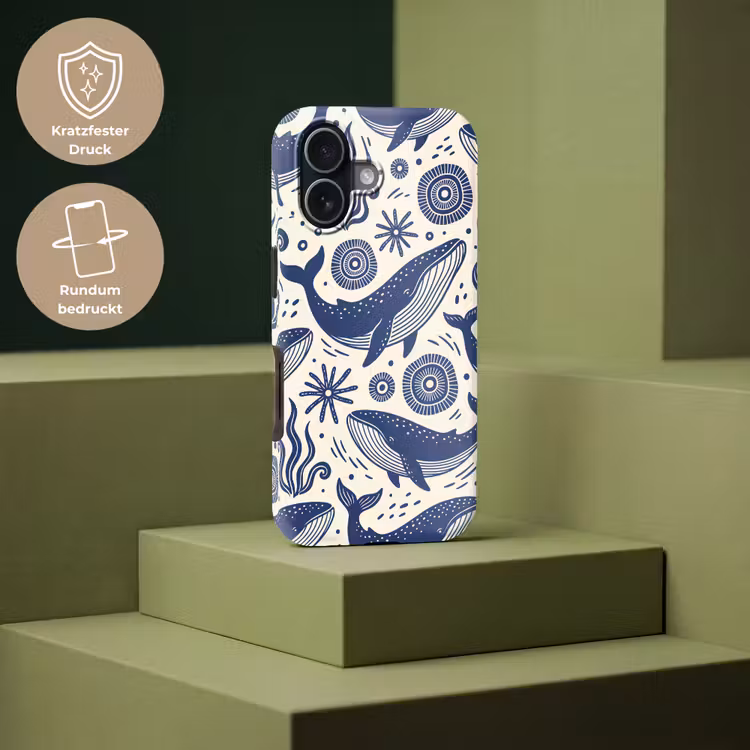 Walvis - Onderwater - Dieren - Abstract - Blauw Toughcase MagSafe Apple iPhone 17 klein -USP_PrintM_DE
