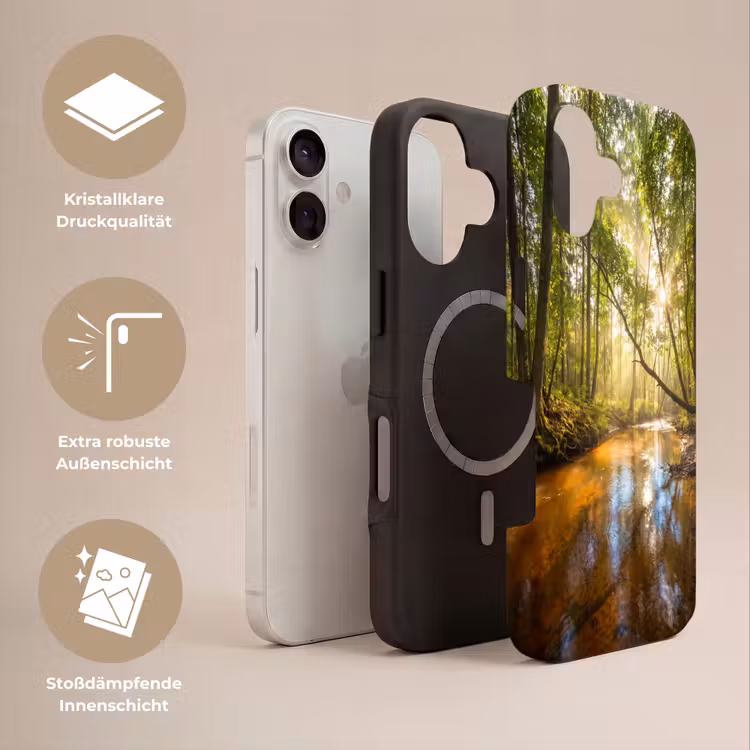 Bos - Beek - Zonlicht - Natuur - Groen Toughcase MagSafe Apple iPhone 17 klein -USP_Lagen_DE