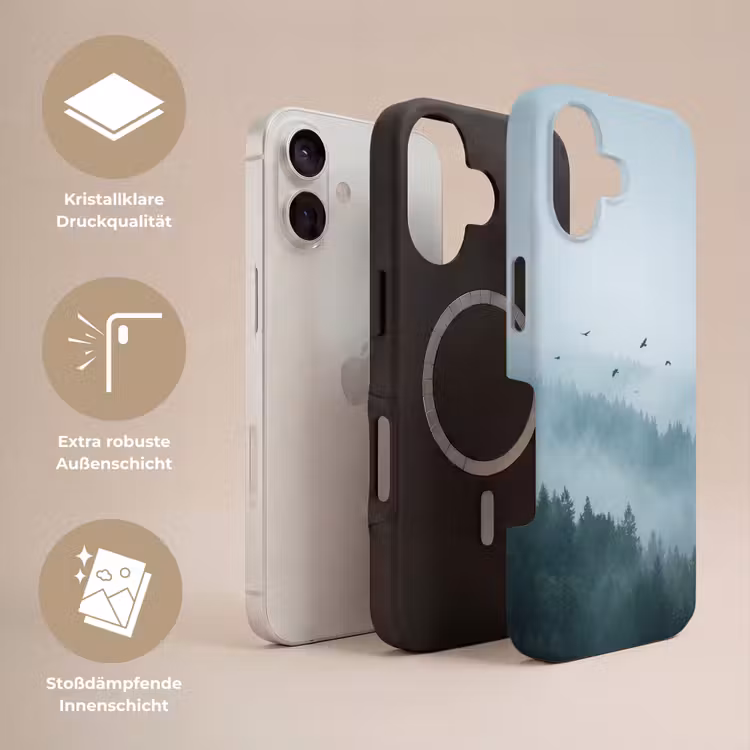 Bos - Mist - Vogels - Natuur - Groen Toughcase MagSafe Apple iPhone 17 klein -USP_Lagen_DE
