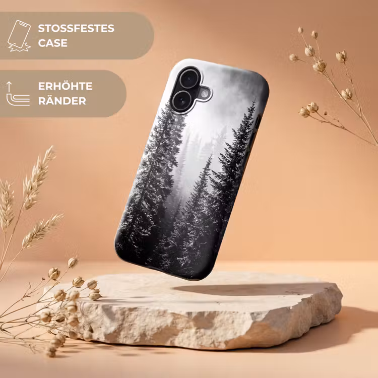 Bos - Mist - Winter - Monochroom - Natuur Toughcase MagSafe Apple iPhone 17 klein -USP_RandenV_DE