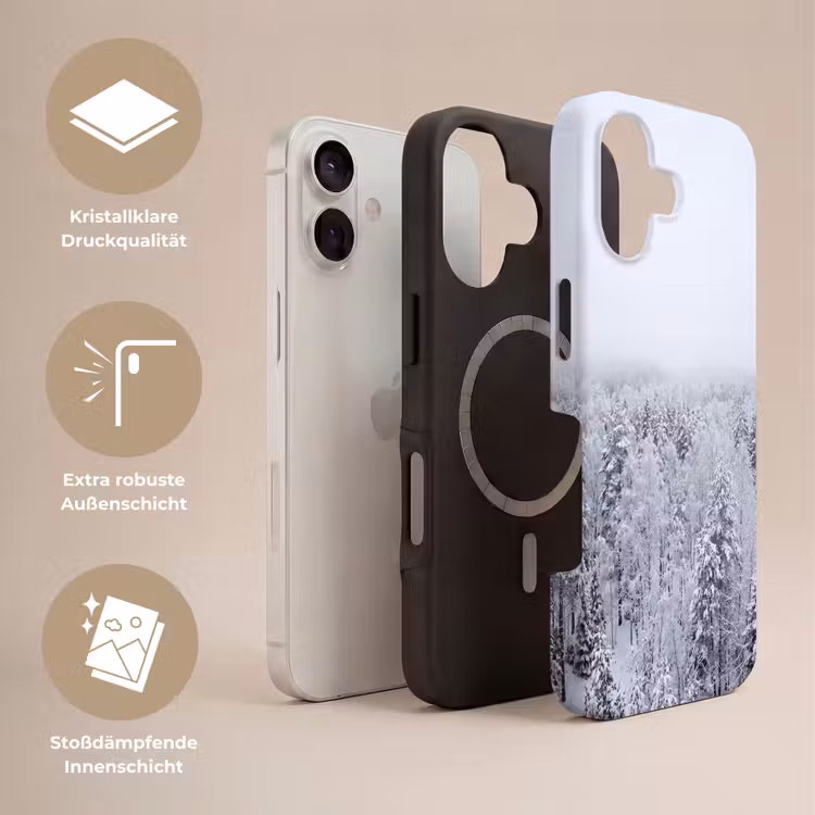 Bos - Sneeuw - Winter - Natuur - Wit Toughcase MagSafe Apple iPhone 17 klein -USP_Lagen_DE