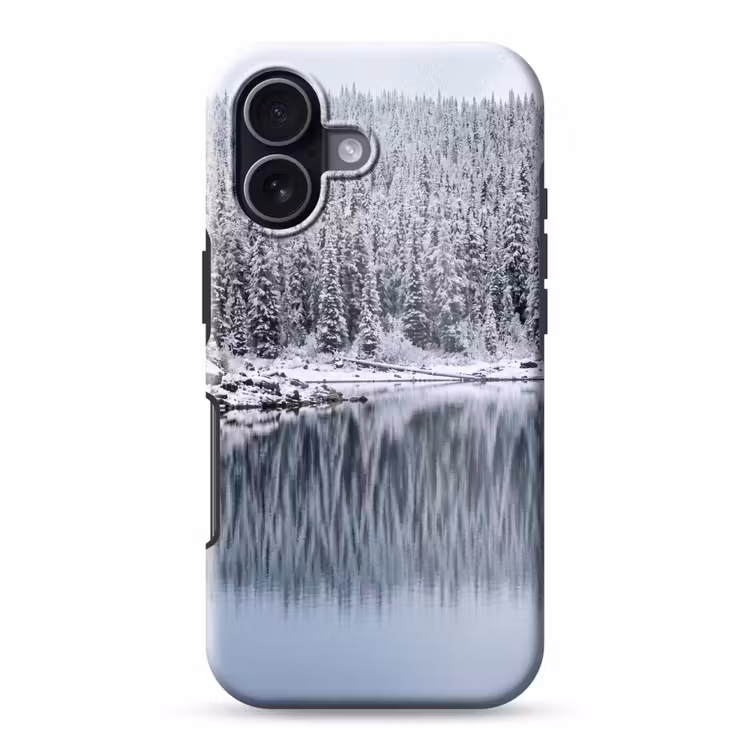 Bos - Reflectie - Meer - Winter - Serene Toughcase MagSafe Apple iPhone 17 klein -3d