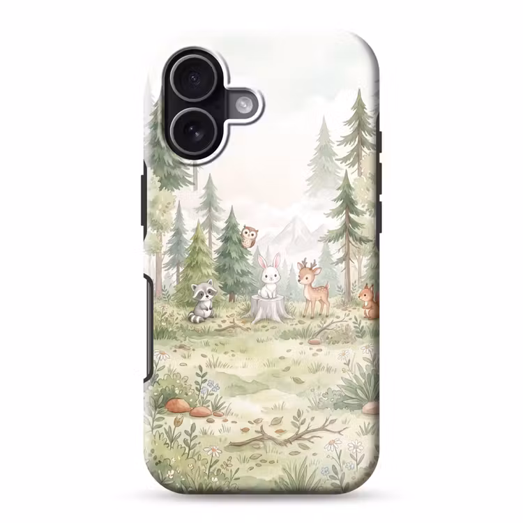 Bos - Dieren - Groen Toughcase MagSafe Apple iPhone 17 klein -3d