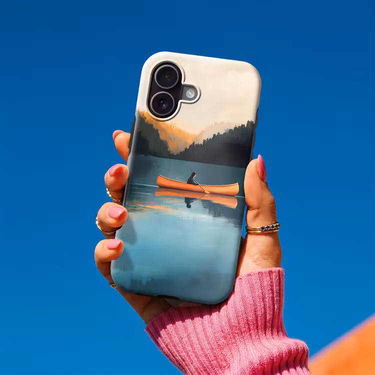 Bossen - Meer - Kano - Oranje Toughcase MagSafe Apple iPhone 17 klein -Sfeer1V