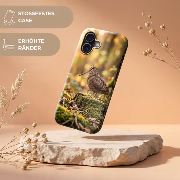 Houtsnip - Bos - Bladeren - Herfst - Gecamoufleerd Toughcase MagSafe Apple iPhone 17 klein -USP_RandenV_DE