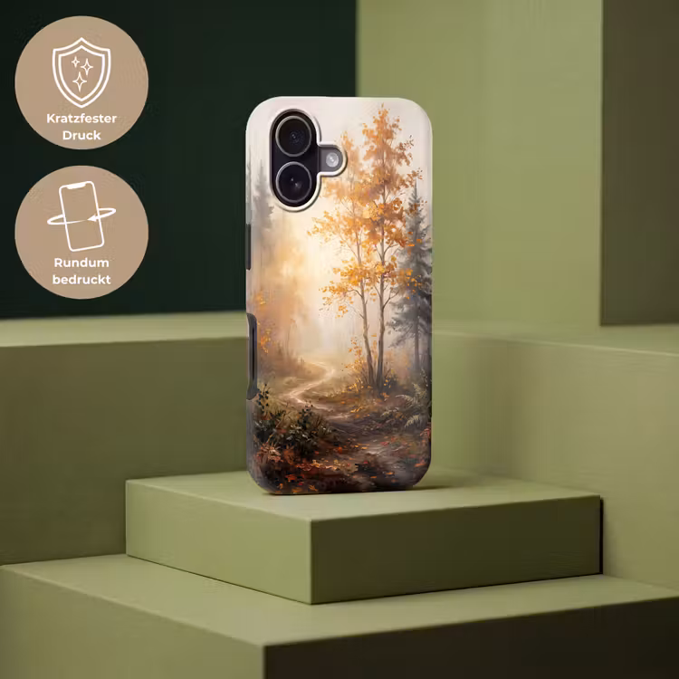 Bospad - Herfstbladeren - Natuur - Schilderachtig - Oranje Toughcase MagSafe Apple iPhone 17 klein -USP_PrintM_DE