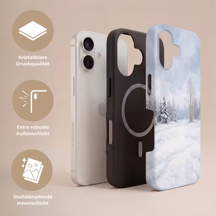 Bospad - Dennen - Sneeuw - Winter - Rustgevend Toughcase MagSafe Apple iPhone 17 klein -USP_Lagen_DE