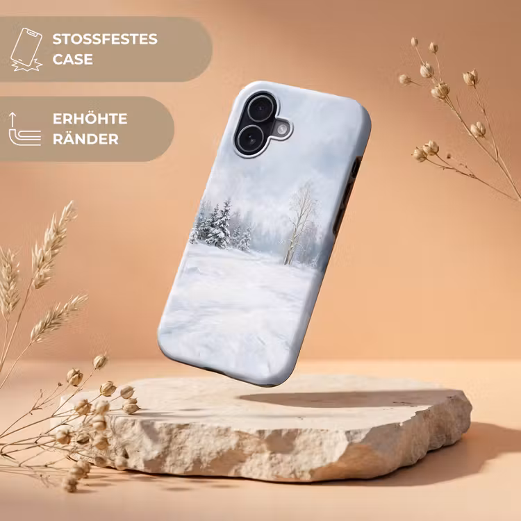 Bospad - Dennen - Sneeuw - Winter - Rustgevend Toughcase MagSafe Apple iPhone 17 klein -USP_RandenV_DE