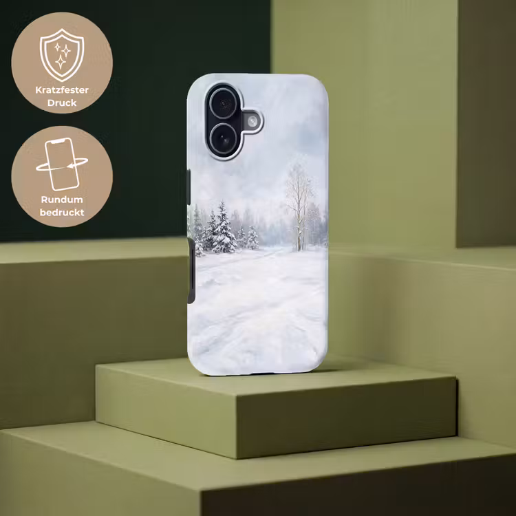 Bospad - Dennen - Sneeuw - Winter - Rustgevend Toughcase MagSafe Apple iPhone 17 klein -USP_PrintM_DE