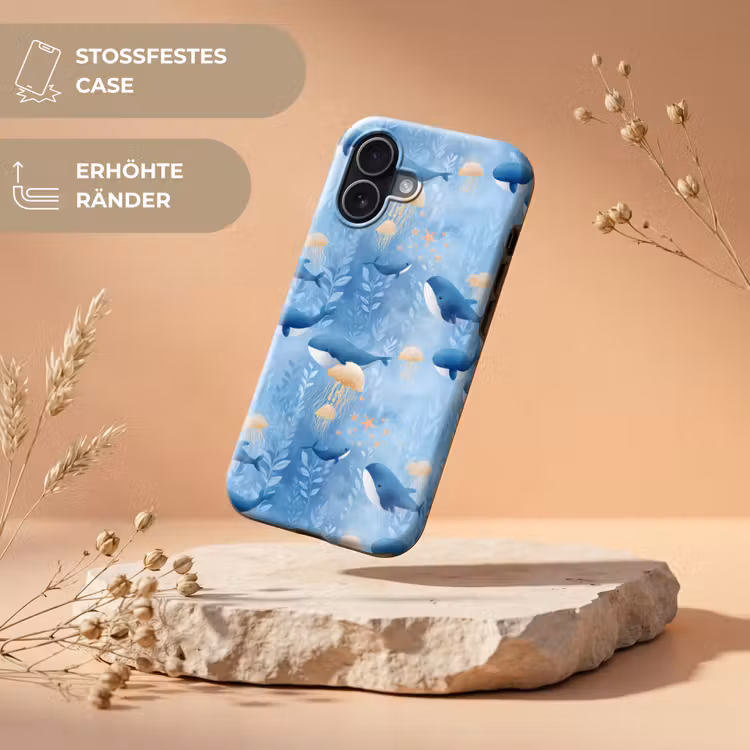 Walvissen - Oceaan - Blauw Toughcase MagSafe Apple iPhone 17 klein 1017 -USP_RandenV_DE