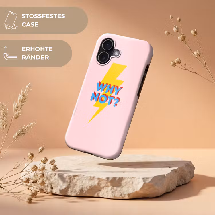 Why not - Bliksem - Roze Toughcase MagSafe Apple iPhone 17 klein -USP_RandenV_DE