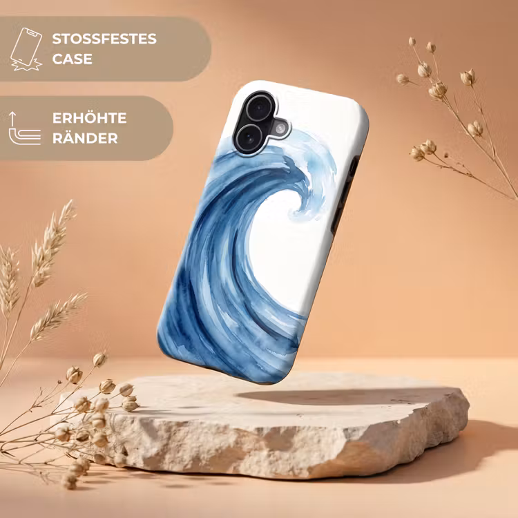 Water - Beweging - Natuur - Modern - Blauw Toughcase MagSafe Apple iPhone 17 klein -USP_RandenV_DE