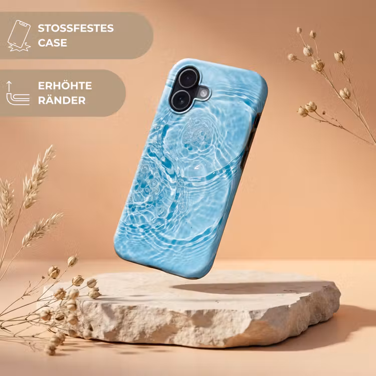 Water - Blauw - bubbels Toughcase MagSafe Apple iPhone 17 klein -USP_RandenV_DE