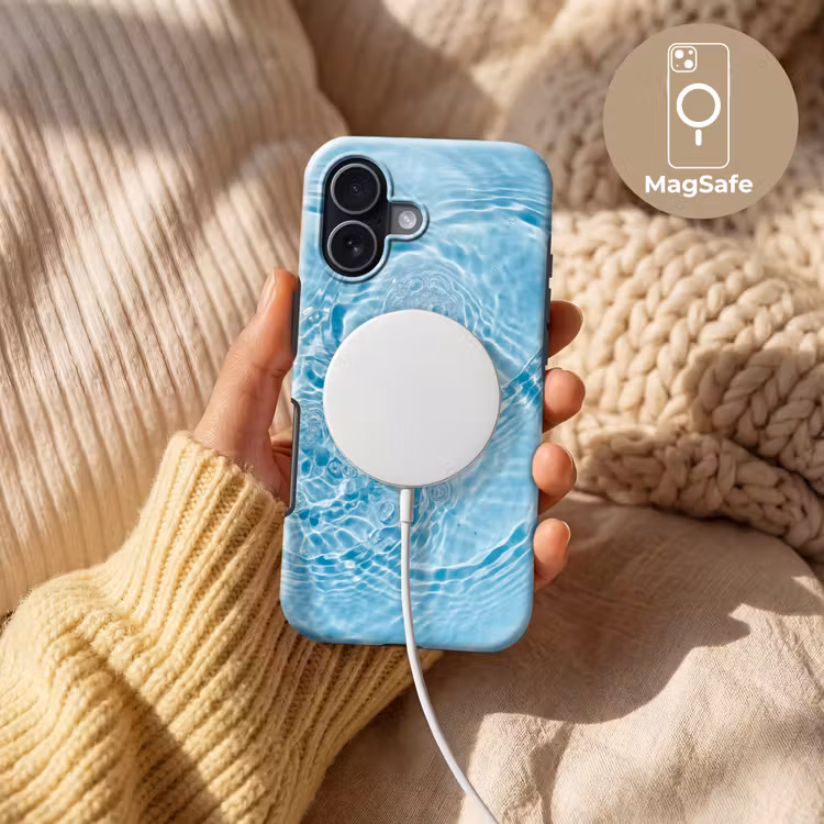 Water - Blauw - bubbels Toughcase MagSafe Apple iPhone 17 klein -USP_MagsafeV