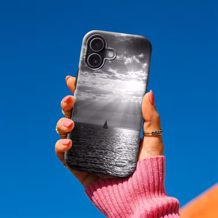 Water - Boot - Lucht - Natuur - Zwart-wit Toughcase MagSafe Apple iPhone 17 klein -Sfeer1V