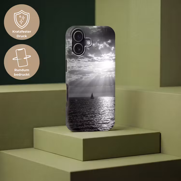 Water - Boot - Lucht - Natuur - Zwart-wit Toughcase MagSafe Apple iPhone 17 klein -USP_PrintM_DE