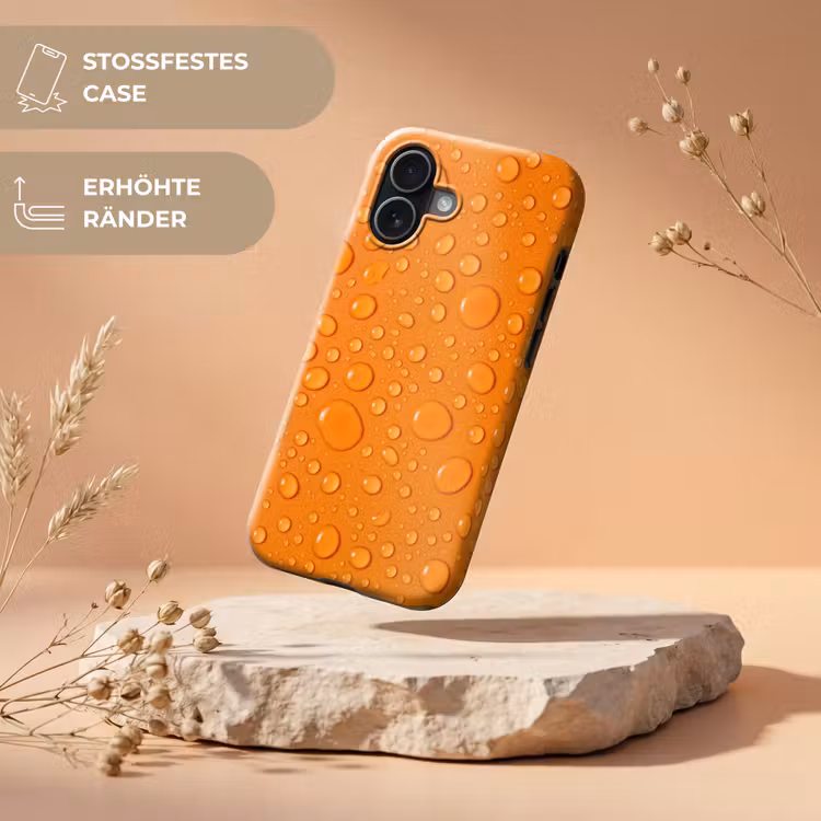 Water - Druppels - Oranje Toughcase MagSafe Apple iPhone 17 klein -USP_RandenV_DE