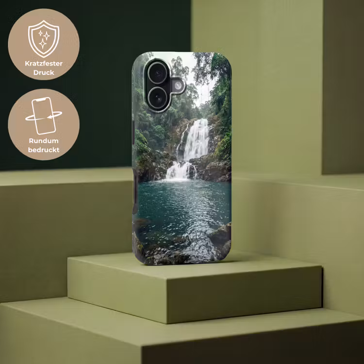 Waterfall - Forest - Nature - Greenkhgyguyg Toughcase MagSafe Apple iPhone 17 klein -USP_PrintM_DE