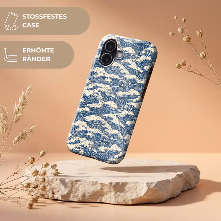 Golven - Klassiek - Blauw Toughcase MagSafe Apple iPhone 17 klein 1017 -USP_RandenV_DE