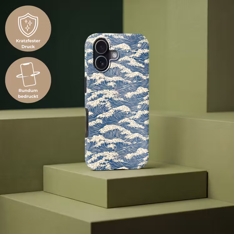 Golven - Klassiek - Blauw Toughcase MagSafe Apple iPhone 17 klein 1017 -USP_PrintM_DE