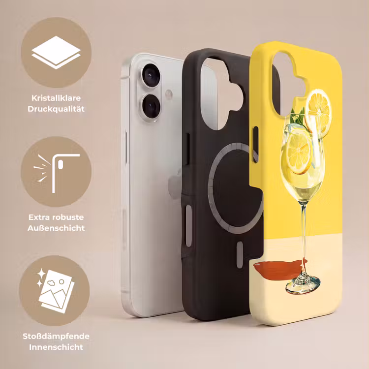 Wijnglas - Citroen - Geel - Minimalistisch Toughcase MagSafe Apple iPhone 17 klein -USP_Lagen_DE