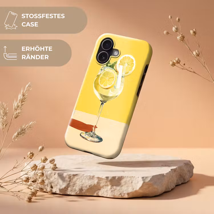 Wijnglas - Citroen - Geel - Minimalistisch Toughcase MagSafe Apple iPhone 17 klein -USP_RandenV_DE