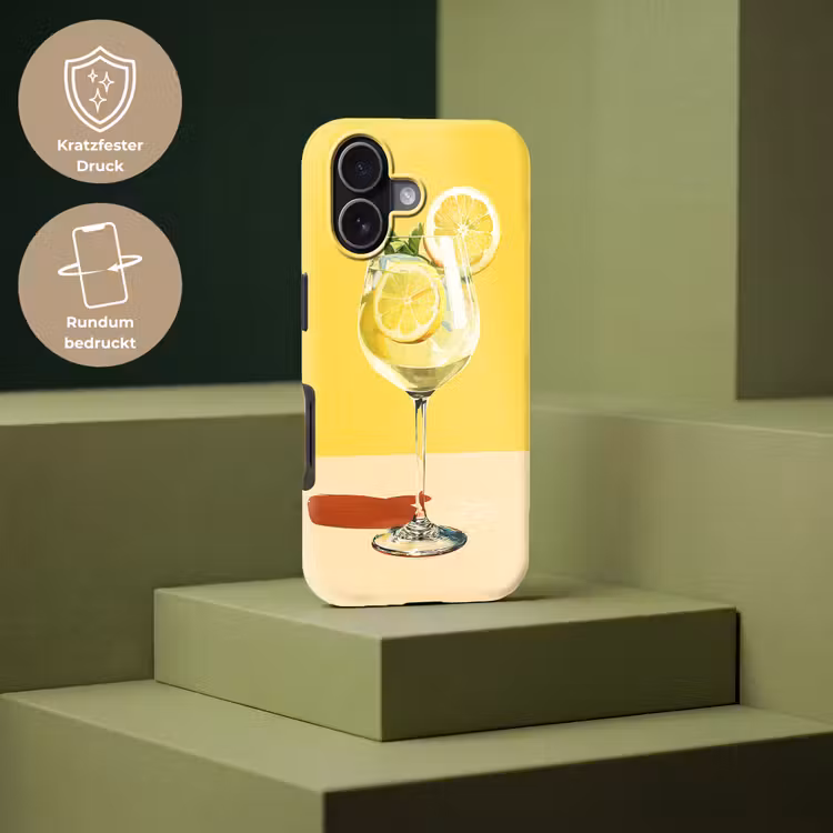 Wijnglas - Citroen - Geel - Minimalistisch Toughcase MagSafe Apple iPhone 17 klein -USP_PrintM_DE