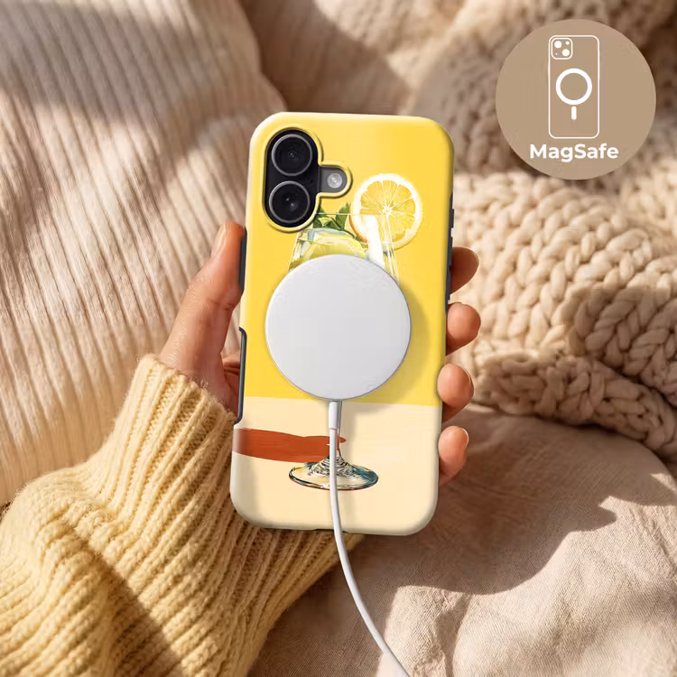 Wijnglas - Citroen - Geel - Minimalistisch Toughcase MagSafe Apple iPhone 17 klein -USP_MagsafeV