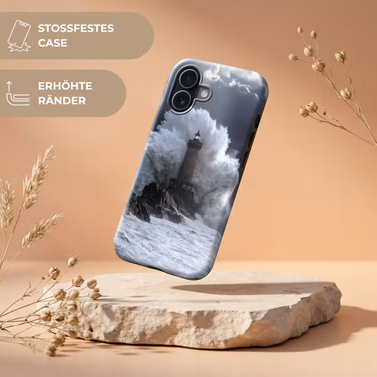 Golf - Vuurtoren - Schuimend water Toughcase MagSafe Apple iPhone 17 klein -USP_RandenV_DE