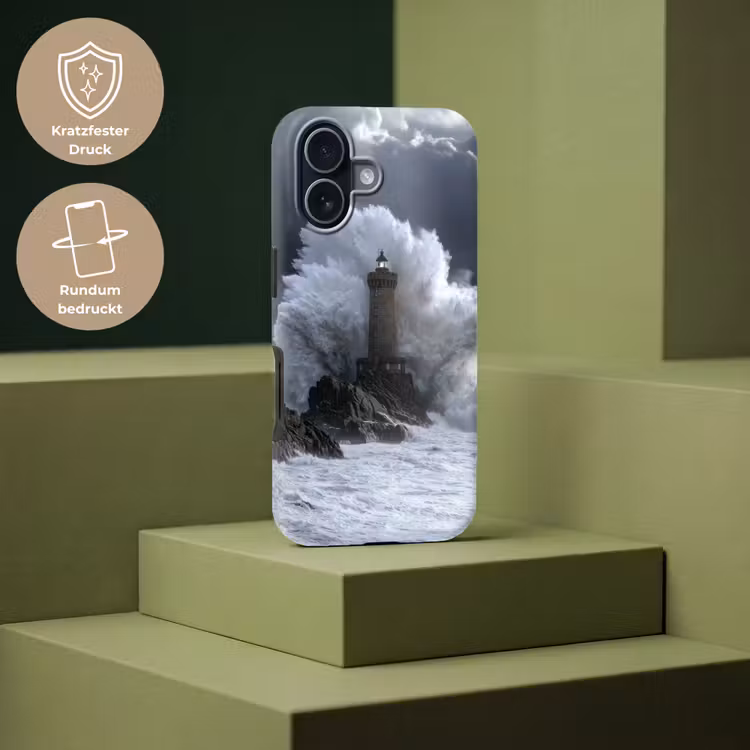 Golf - Vuurtoren - Schuimend water Toughcase MagSafe Apple iPhone 17 klein -USP_PrintM_DE