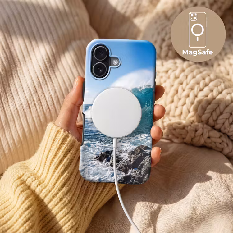 Golf - Oceaan - Brekend - Water - Blauw Toughcase MagSafe Apple iPhone 17 klein -USP_MagsafeV