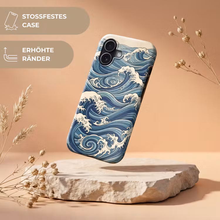 Golven - Zee - Natuur - Abstract - Blauw Toughcase MagSafe Apple iPhone 17 klein -USP_RandenV_DE