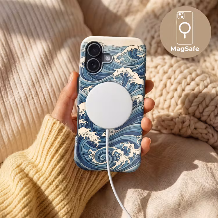 Golven - Zee - Natuur - Abstract - Blauw Toughcase MagSafe Apple iPhone 17 klein -USP_MagsafeV