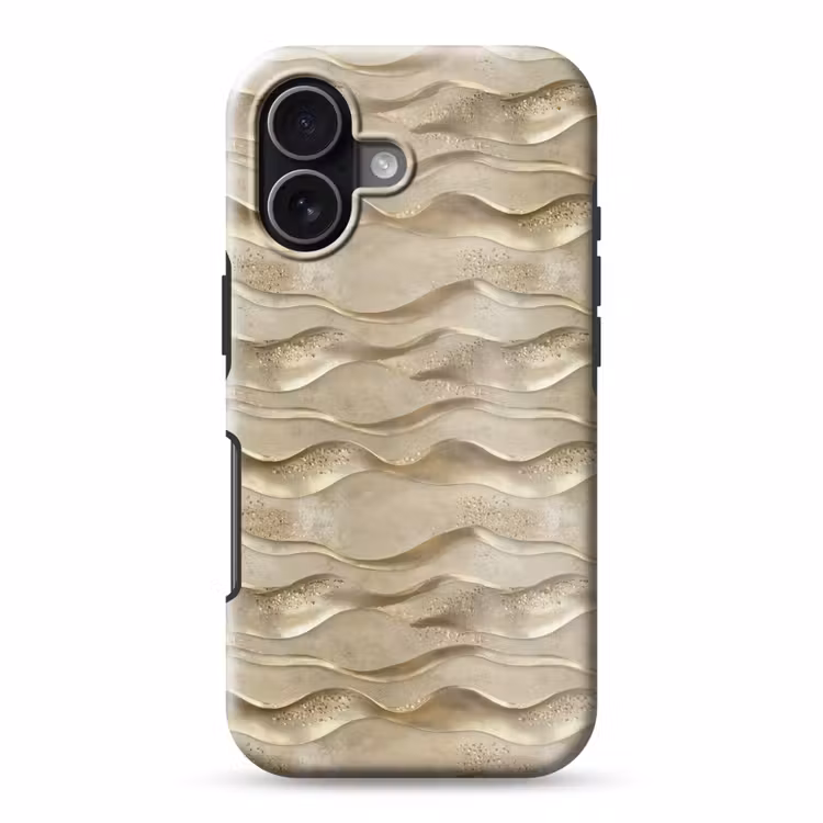 Golven - Patroon - Goud Toughcase MagSafe Apple iPhone 17 klein 1017 -3d