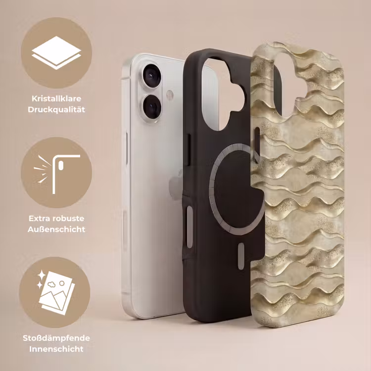 Golven - Patroon - Goud Toughcase MagSafe Apple iPhone 17 klein 1017 -USP_Lagen_DE