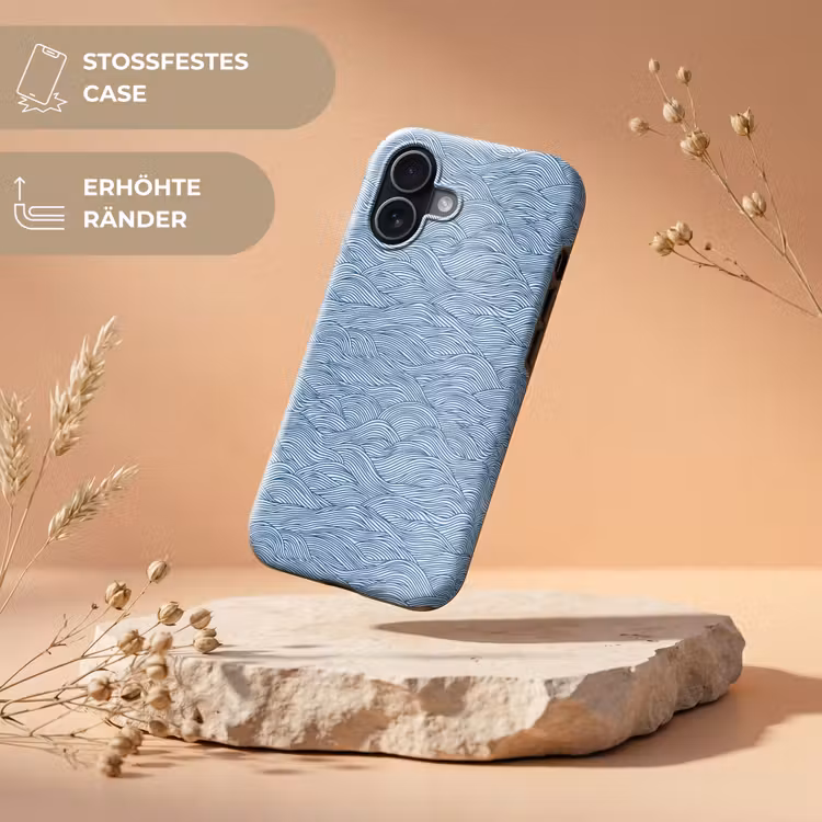 Golven - Ritmisch - Blauw Toughcase MagSafe Apple iPhone 17 klein 1017 -USP_RandenV_DE