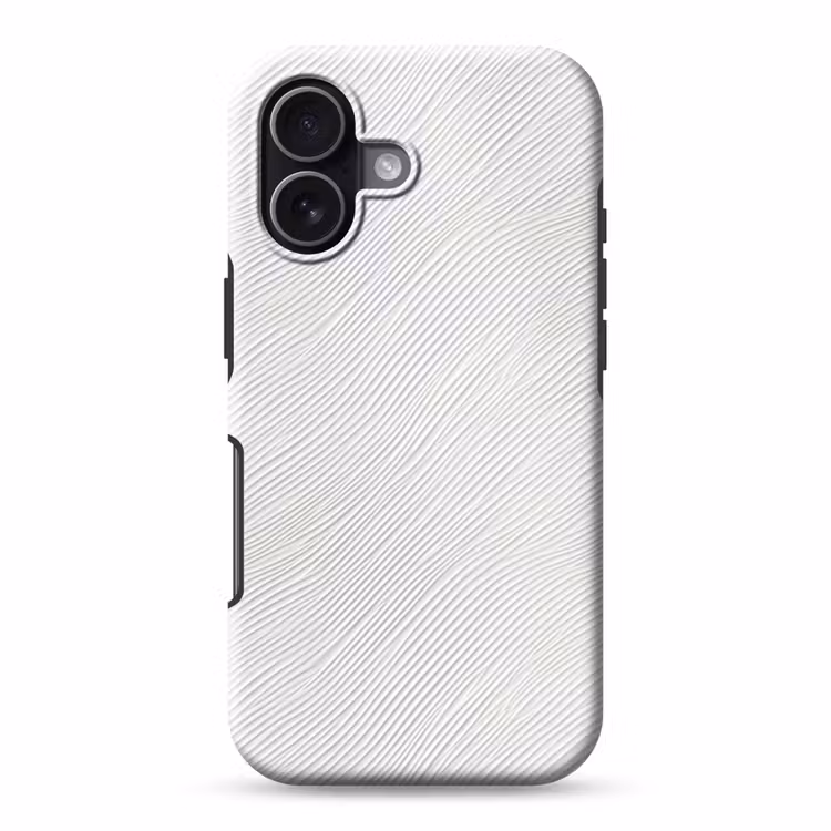 Golven - Ribbels - Wit Toughcase MagSafe Apple iPhone 17 klein 1017 -3d