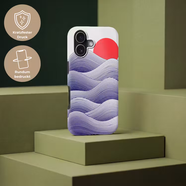 Golven - Zon - Natuur - Abstract - Rood Toughcase MagSafe Apple iPhone 17 klein -USP_PrintM_DE