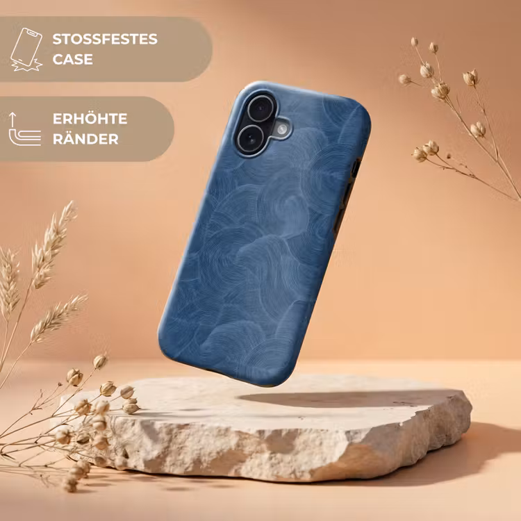 Golven - Textuur - Patroon - Blauw Toughcase MagSafe Apple iPhone 17 klein 1017 -USP_RandenV_DE