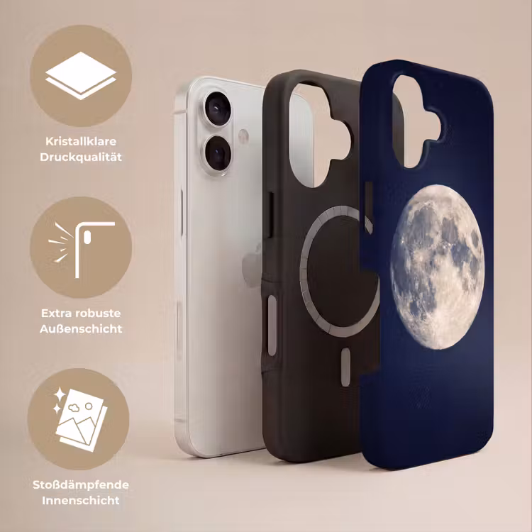 Ruimte - Maan - Kosmos Toughcase MagSafe Apple iPhone 17 klein -USP_Lagen_DE