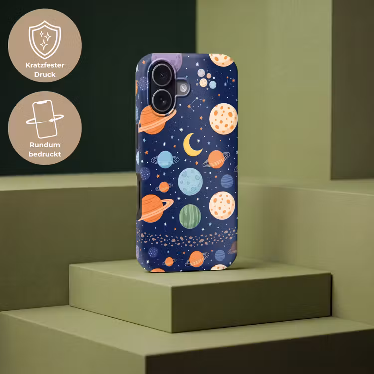 Ruimte - Planeten - Kleurrijk Toughcase MagSafe Apple iPhone 17 klein -USP_PrintM_DE