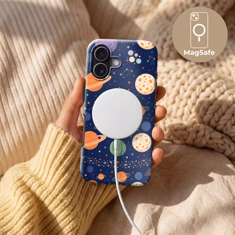 Ruimte - Planeten - Kleurrijk Toughcase MagSafe Apple iPhone 17 klein -USP_MagsafeV
