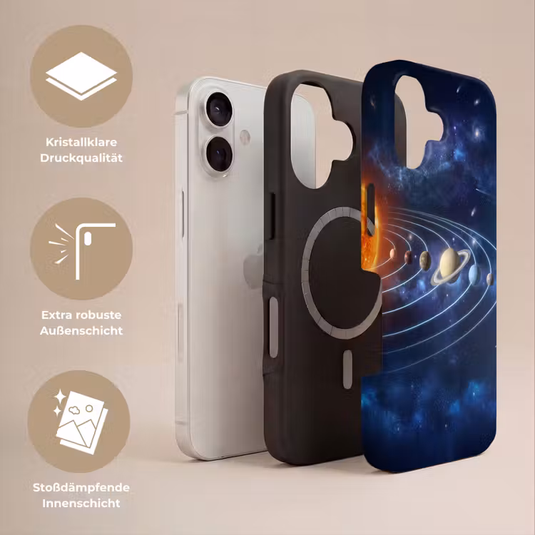Ruimte - Zonnestelsel - Blauw Toughcase MagSafe Apple iPhone 17 klein -USP_Lagen_DE